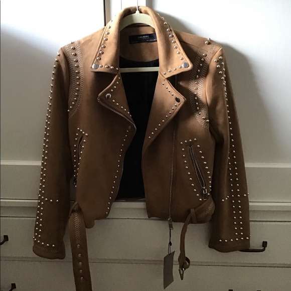 zara brown suede jacket